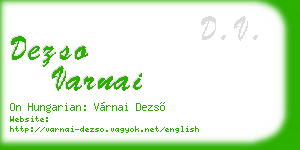 dezso varnai business card