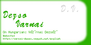 dezso varnai business card